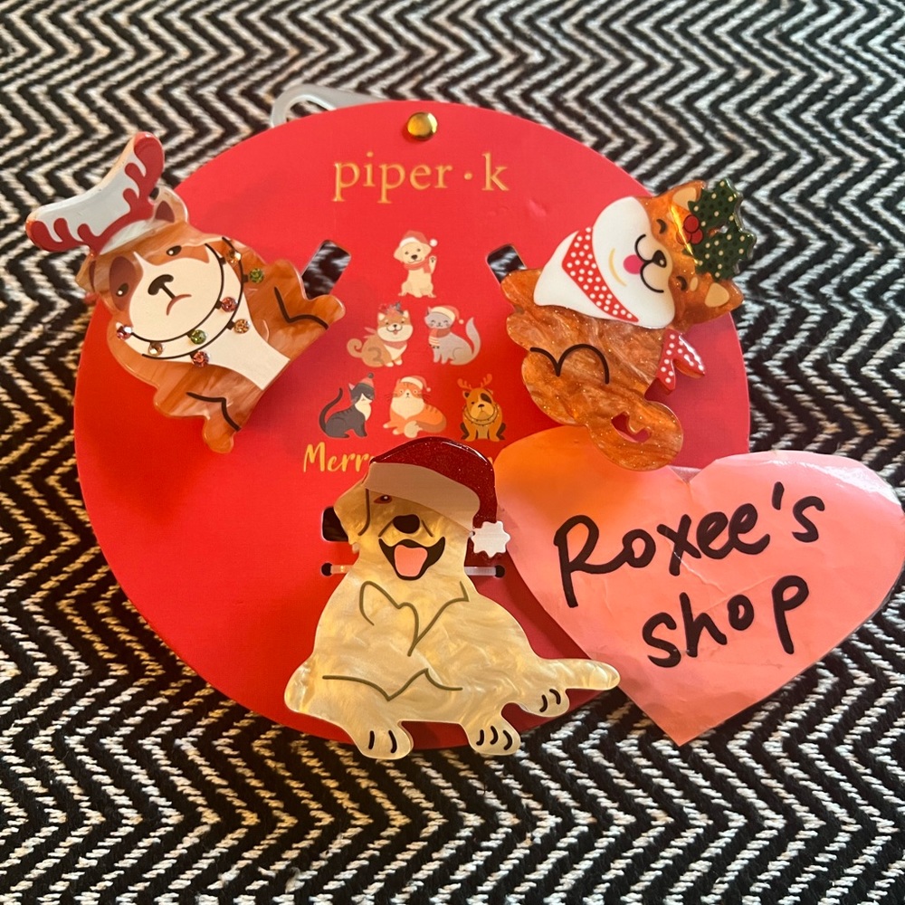 Christmas Multi Dog Claw Hair Clips | 3pcs